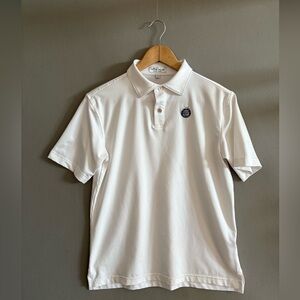 Peter Millar Sumer Comfort Youth L(11-12) Polo Shirt White Logo